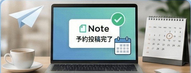 Noterly AIからNoteへの予約投稿フロー